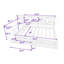 Wooden L-Shaped Daybed with Built-In Study Desk and Drawers-1623139490-1623139500