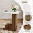 C-shaped End Table With Tabletop