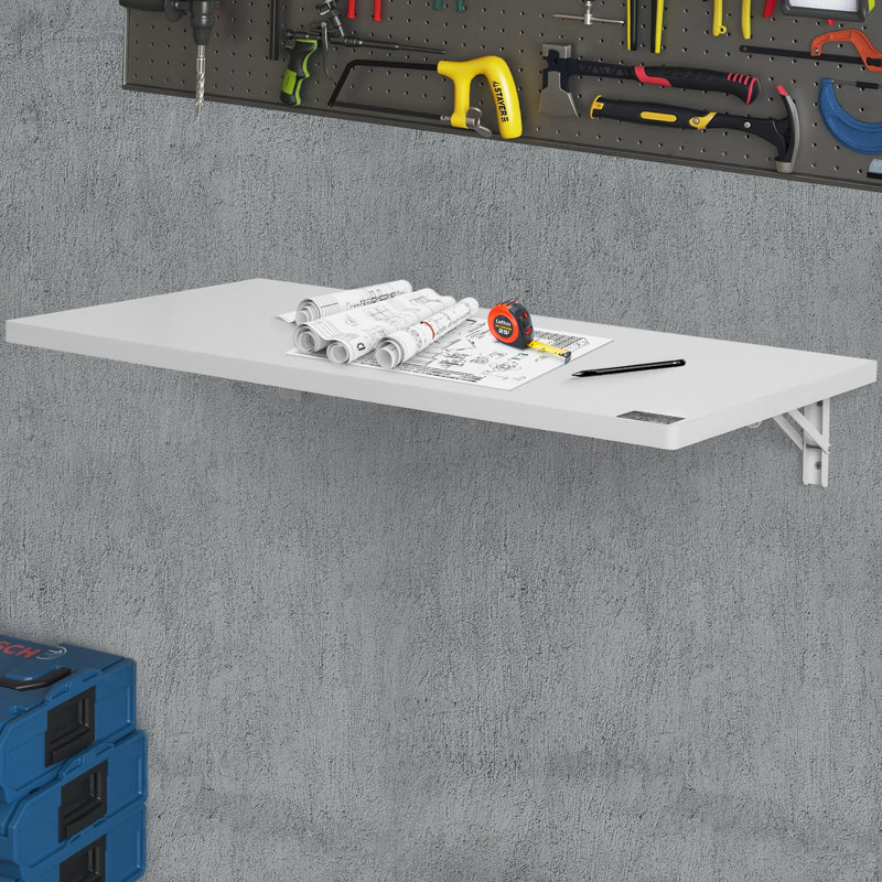 Wesle Floating Desk, 1" H x 35.43" W x 19.69" D