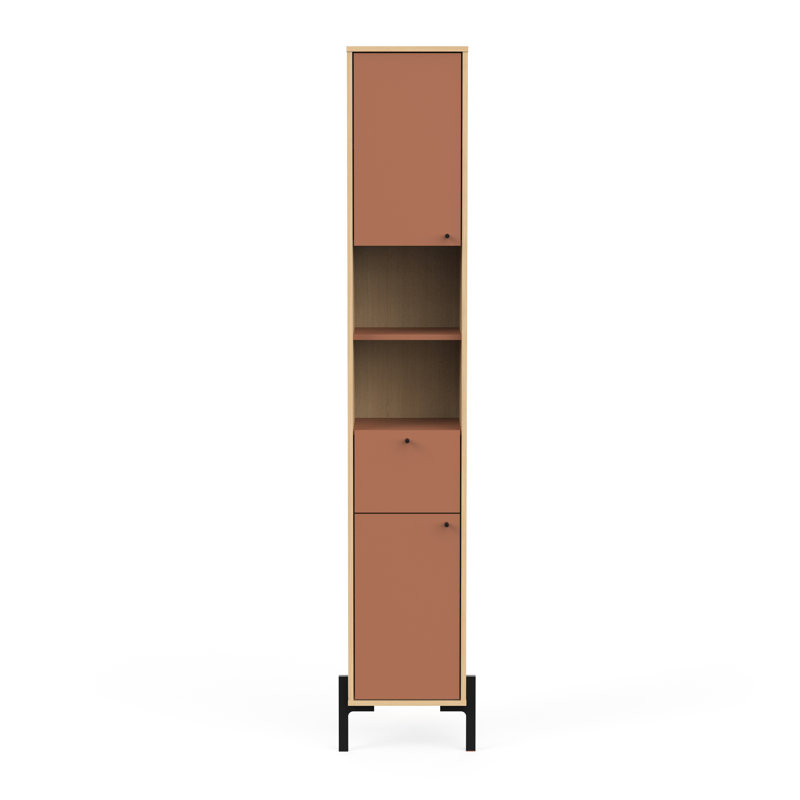Azelle Wall Mounted Required Bathroom Cabinet, Apricot