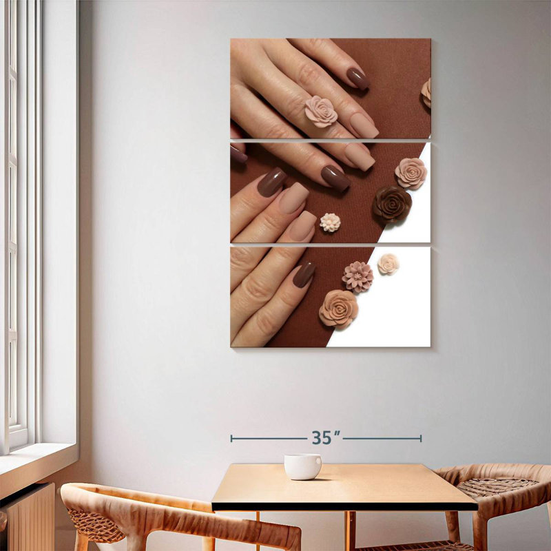 Shuttleworth Matte Brown Nails, 65" H x 42" W
