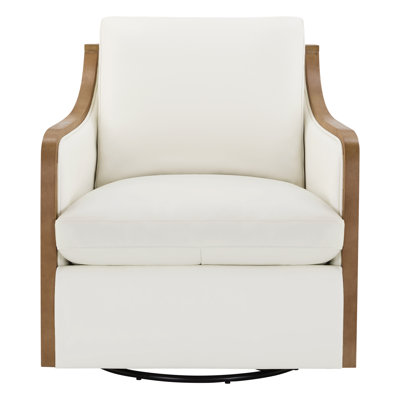 Grayton Genuine Leather Swivel Armchair