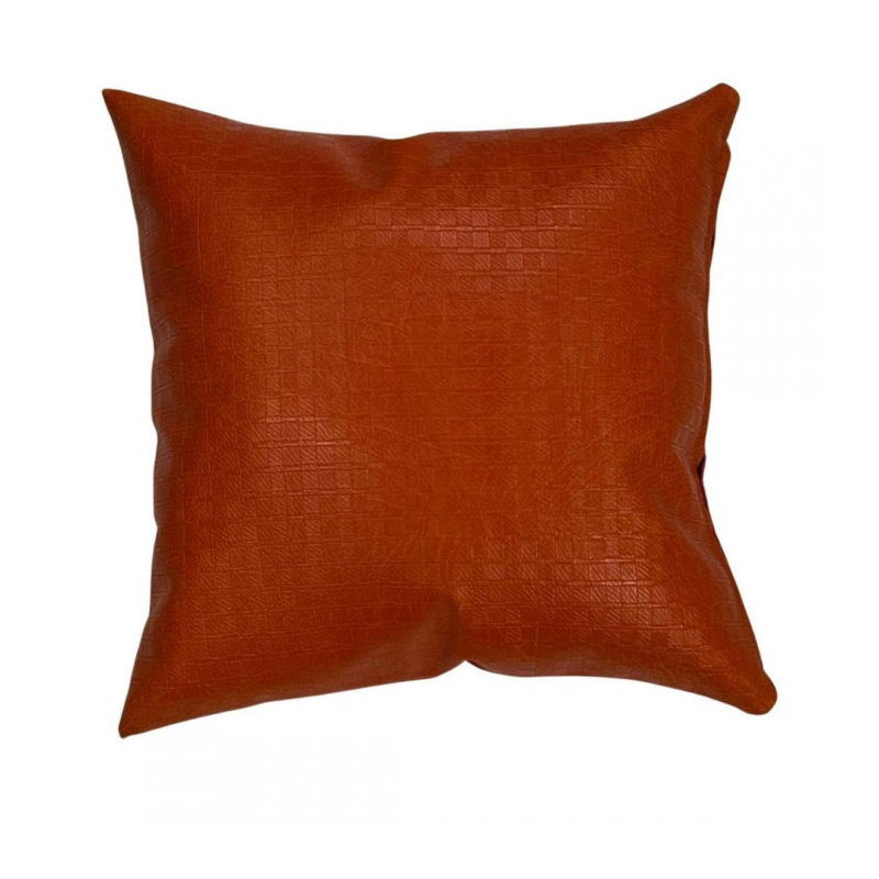 Coussin en cuir, H 20 po x l 20 po, Carré