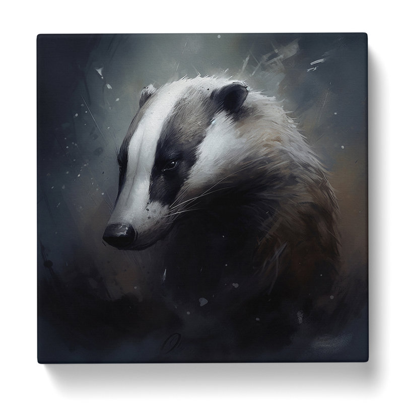 Badger Conceptual - Wrapped Canvas - Framed Print, 50cm H x 50cm W x 3cm D