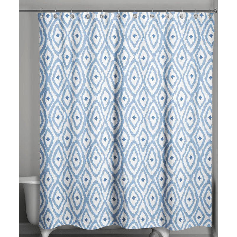Geometric Shower Curtain, Blue