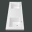 Comptoir de meuble-lavabo double rectangulaire 72 po x 22 po x 72 po avec comptoir pré-percé blanc