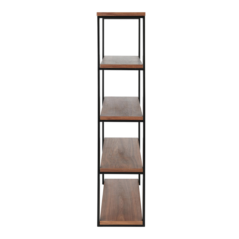 Kenyon Shelving Unit, Black/Walnut