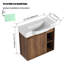 Meuble-lavabo mural 24 po avec comptoir en céramique et porte à fermeture en douceur 24 po