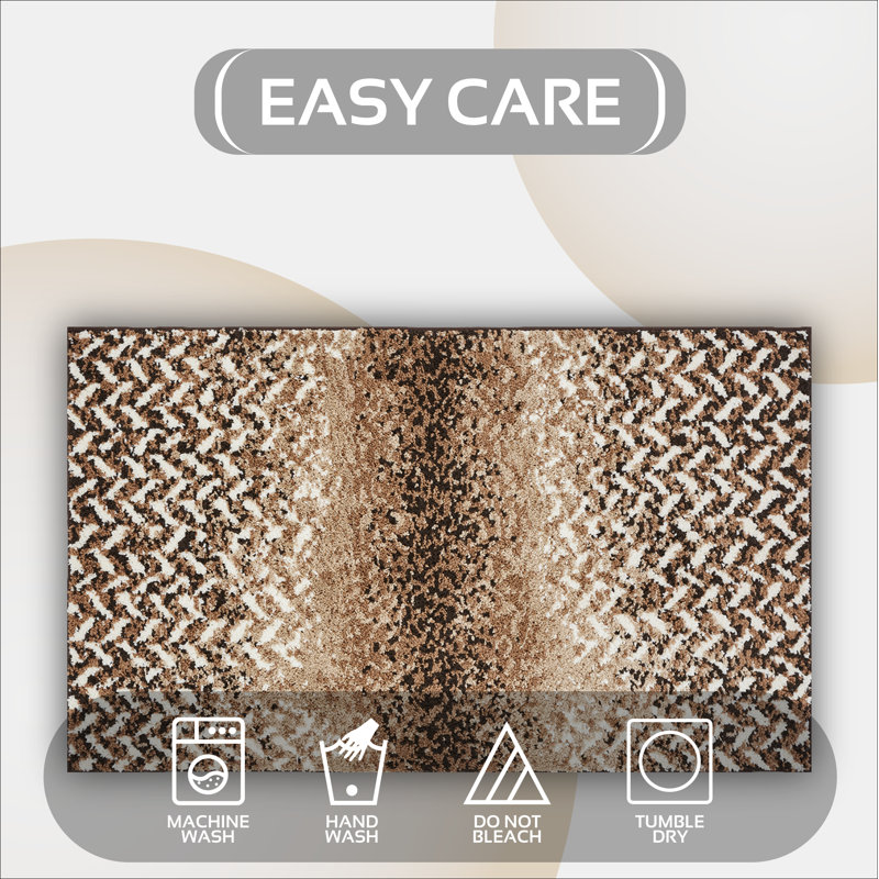 Anniya Non-Slip Bath Rug, Brown