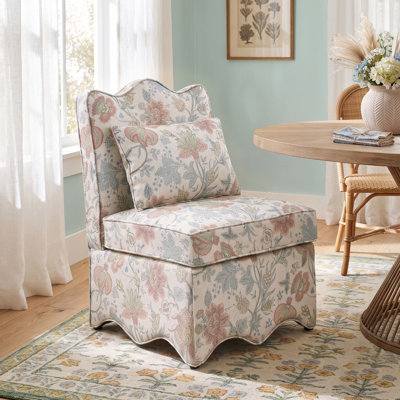 Colette Scalloped Back Upholstered Accent Chair