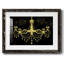 Lustre doré encadré sur papier-916074338-916074365