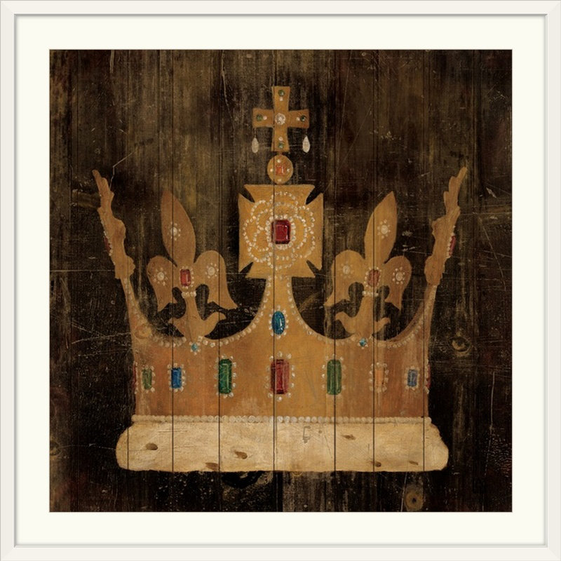«Her Majesty's Crown», reproduction d'art Yerkes, H 35 po x l 35 po x P 1,5 po, Toile