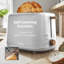 Tower, Scandi 2 Slice Toaster with Adjustable Browning Control, Centring Function, 800W, Dove Grey, T20027GRY