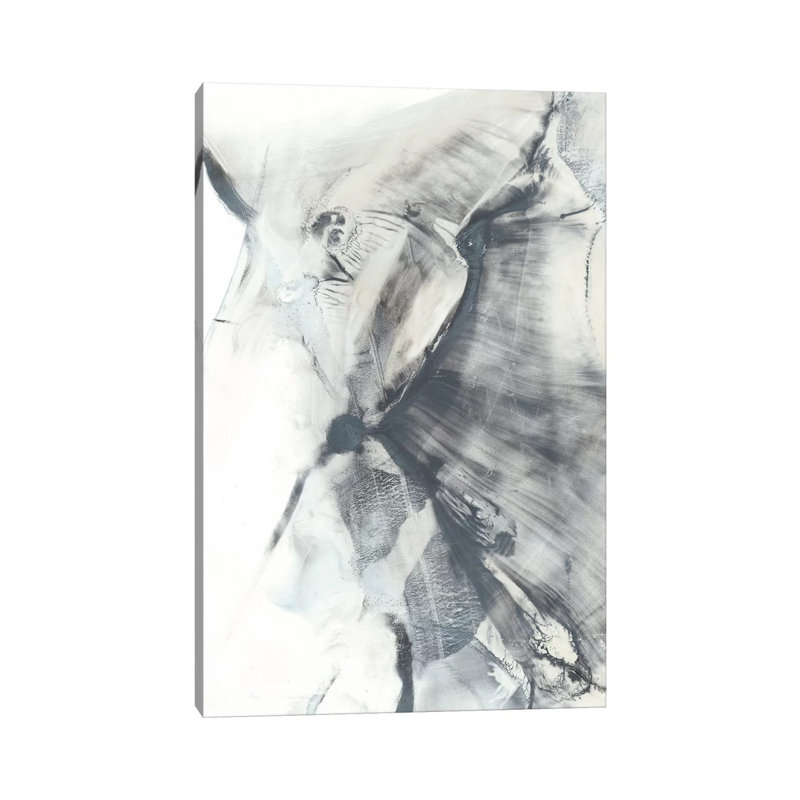 Reproduction d’art, "marbled Grey I" par Ethan Harper, H 60 po x l 40po x P 1,5 po, Toile tendue, Pas de tapis