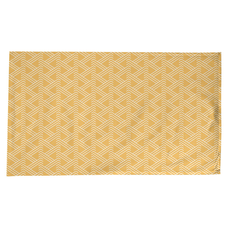 Classic Zig Zag Tablecloth, Yellow/White