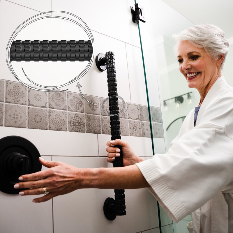 SafetyGrip 24in. Straight Grab Bar - Black