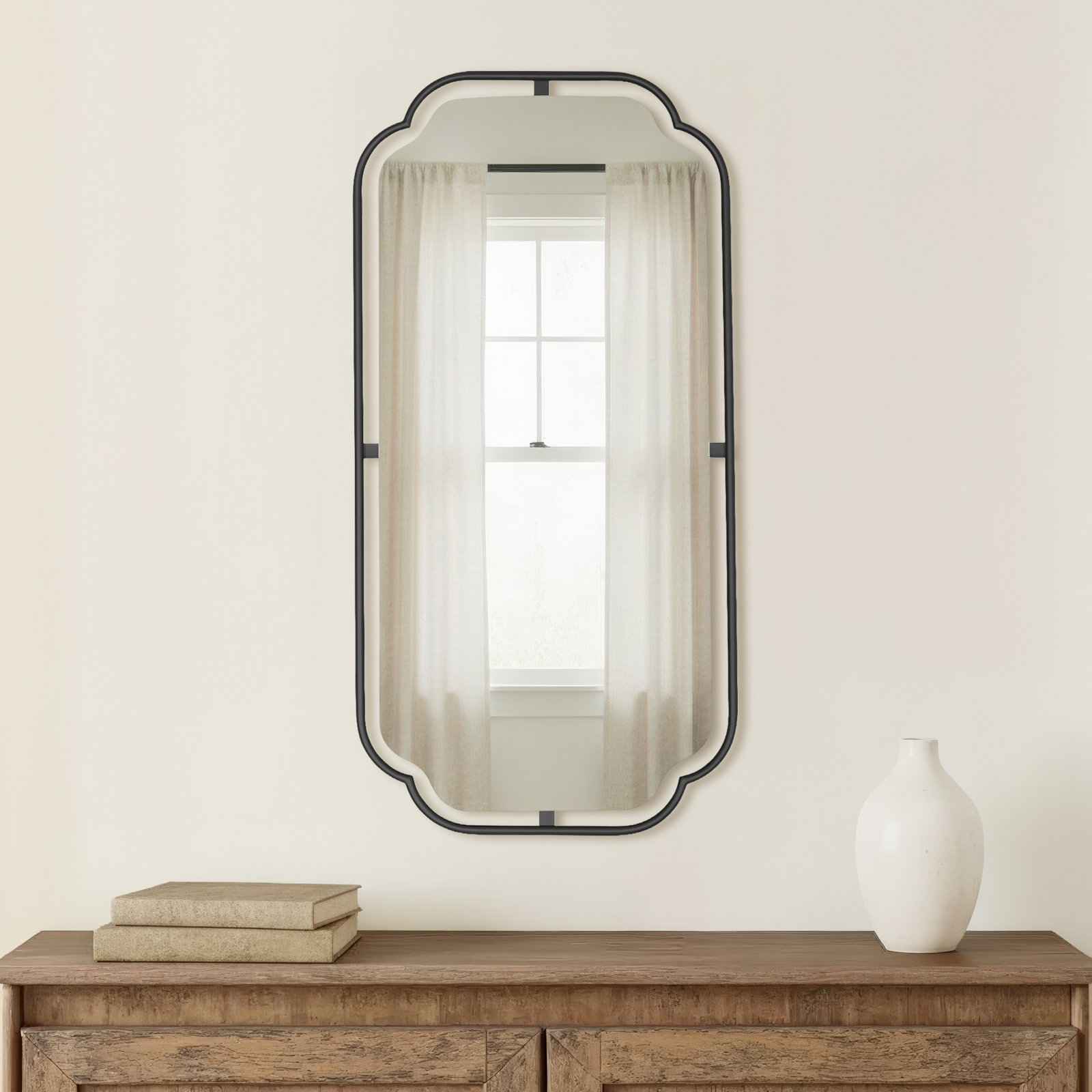 Moors Accent Mirror, Gold, 48" x 24"