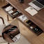 Bureaux rectangulaires en bois massif noyer-107822233