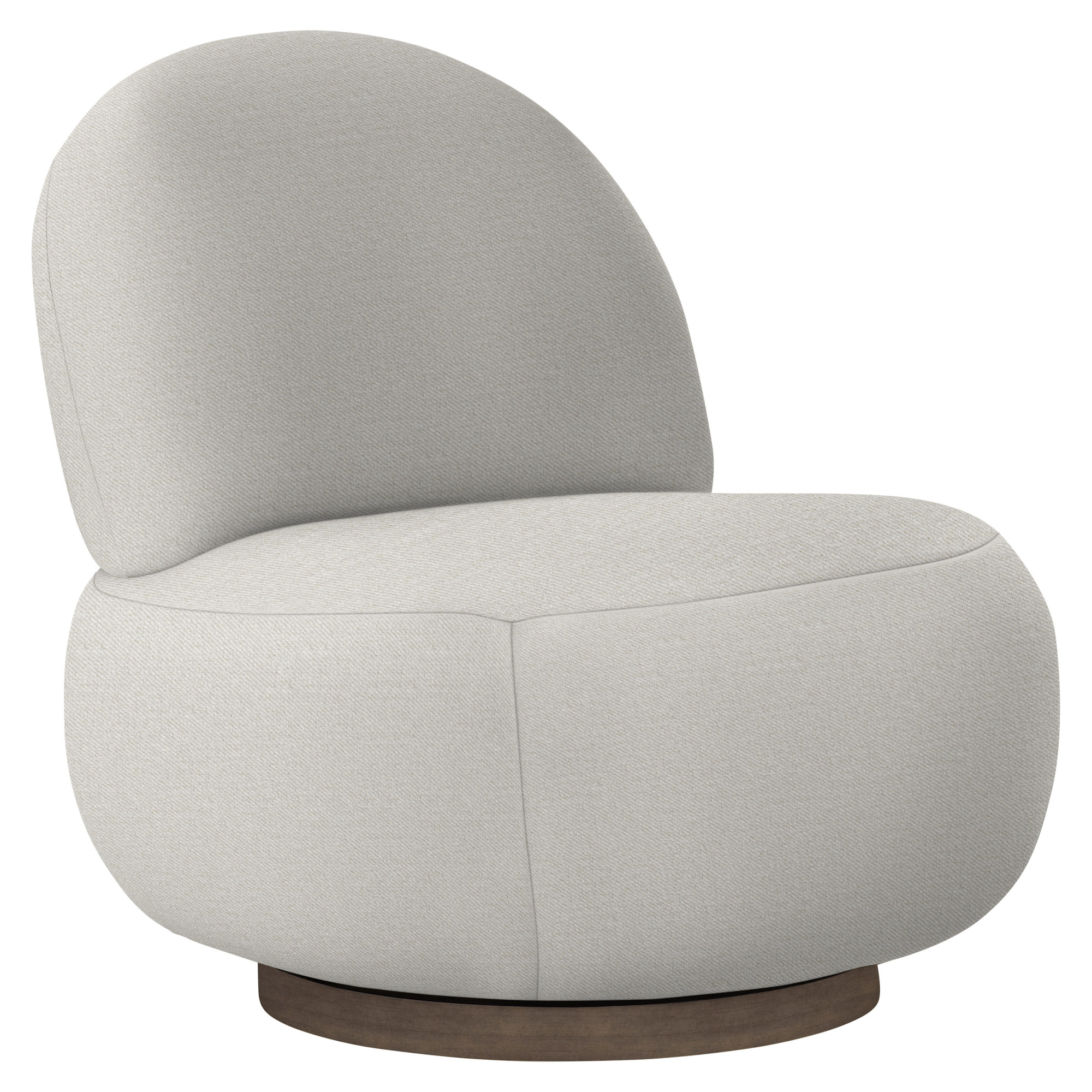 Lulu 29'' Wide Swivel Side Chair, Aged Gray, White 5555-000