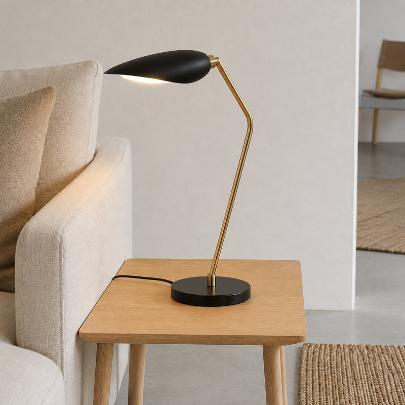 1-Light 20” Height Table Lamp with 90° Swivel Shade