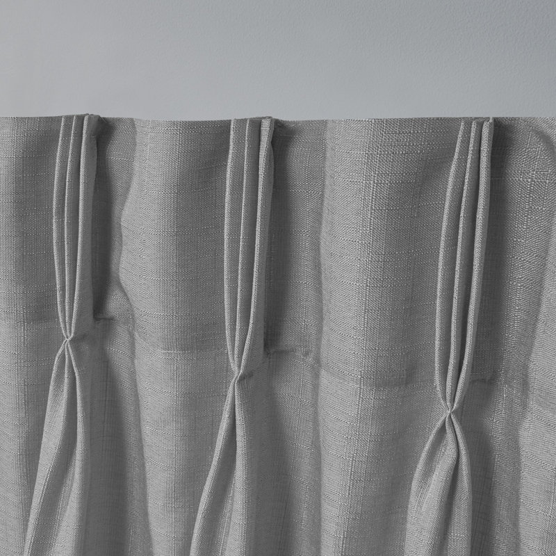 Jianyu Semi Sheer Sliding Panel Pair, 27" W x 96" L, Light Gray