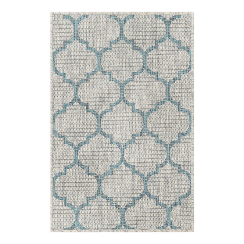 Bethany-Mai Geometric Gray Area Rug, Rectangle 2' x 3'1"