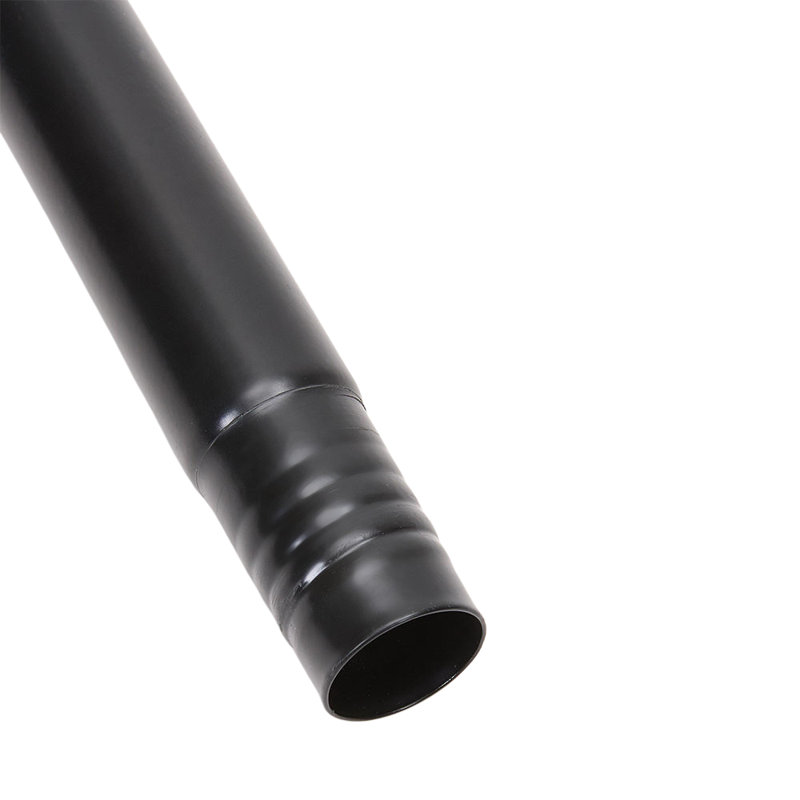 Black Aluminium Alloy, Resin Adjustable 3cm Bay Window Single Curtain Rod, 3cm H x 121cm W x 3cm D