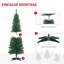 HOMCOM Pencil Slim Artificial Christmas Tree with Study Stand Tips Green-35241483