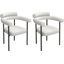  Chaise de salle à manger rembourrée Boucle (ensemble de 2)-1971911867-1971911864