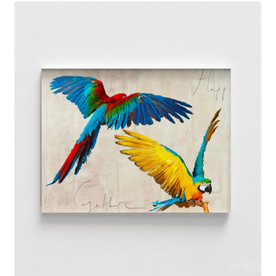 Reproduction d'art, impression d'oiseaux tropicaux, impression d'oiseaux colorés, art perroquet encadré, peinture d'art