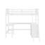 Lit mezzanine simple avec tablettes et bureau