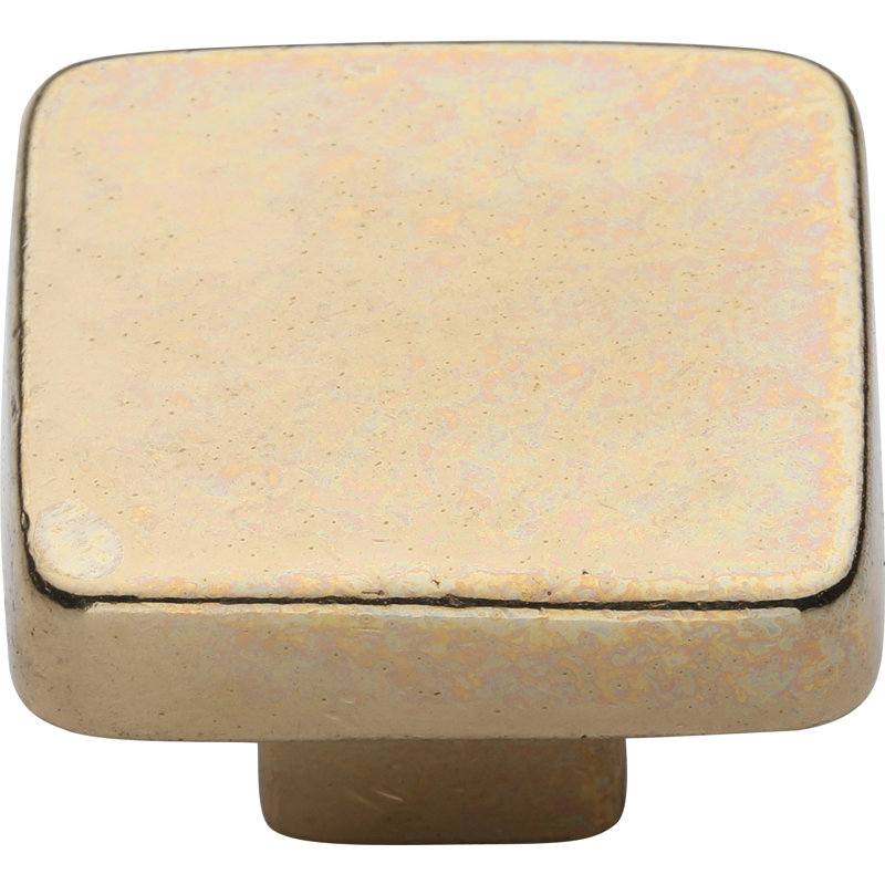 Poignée d'armoire carrée rustique, 1.25, Bronze naturel