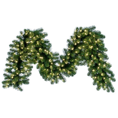 108 " Pre-Lit Mixed Greenery Garland