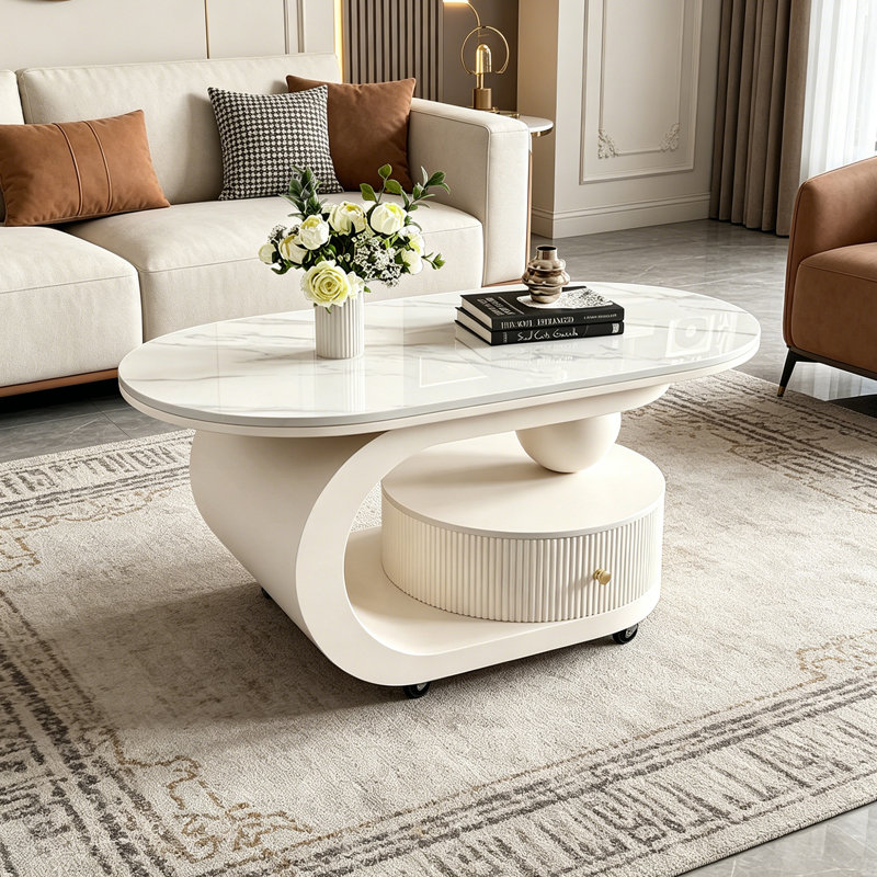 Buco, White, 17.71" H x 35.43" L x 17.71" W, White Marble