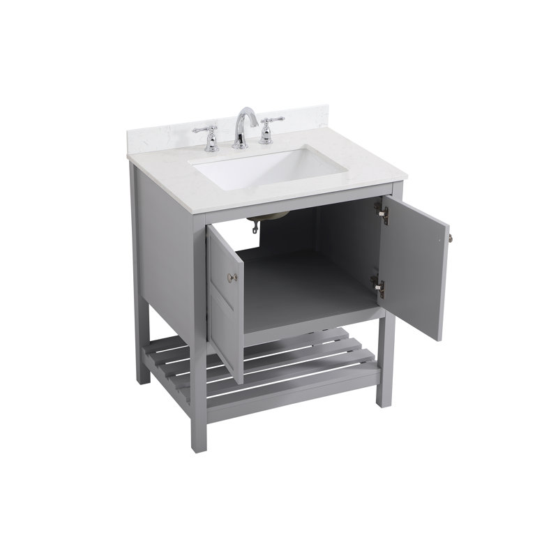 Ensemble de meuble-lavabo simple 30 po Krish, Gris