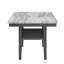 Table de salle à manger rectangulaire 60 po avec plateau de rangement en bois gris Selena