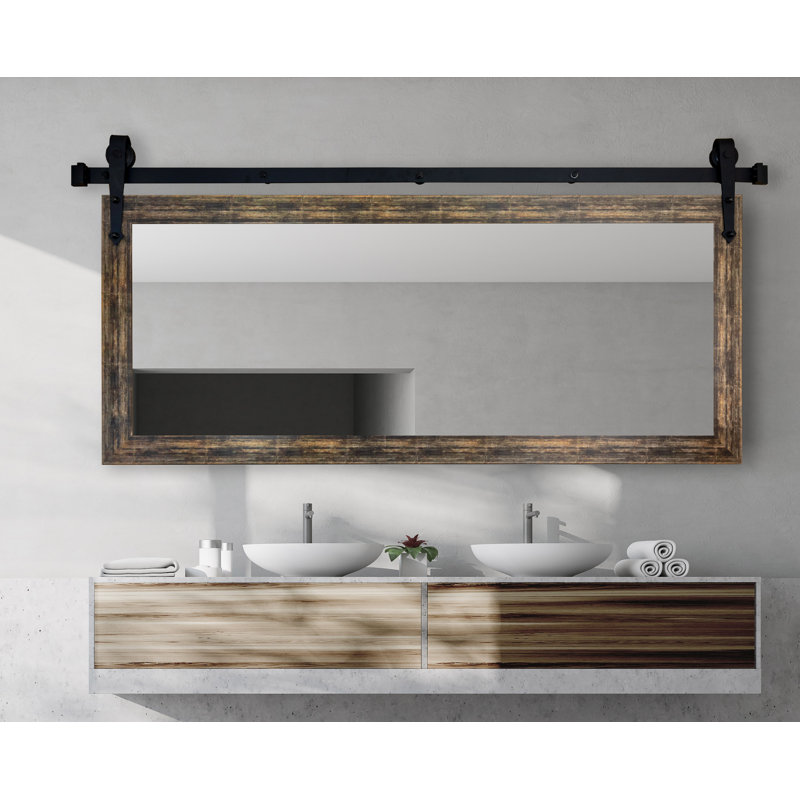 Ensley Flat Mirror, 30.5" x 61.5", Brushed Brown