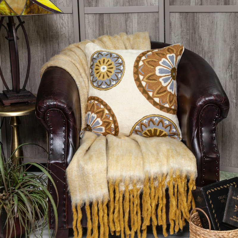 Coussin en coton réversible