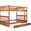 Lit superposé double pleine grandeur en noyer avec rangement et rails - Les tiroirs de confort durables améliorent l'apparence de la chambre-646372199