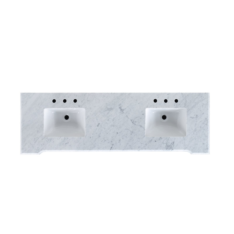 Claridge 72" Double Bathroom Vanity Set, Gray