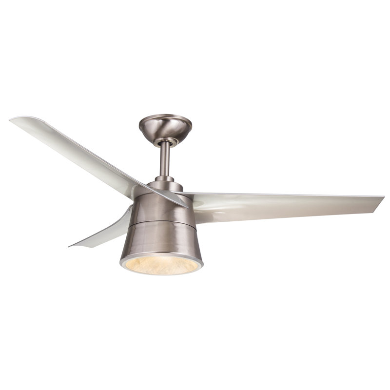 Crestwood 52'' Ceiling Fan with LED Lights, Stainless Steel