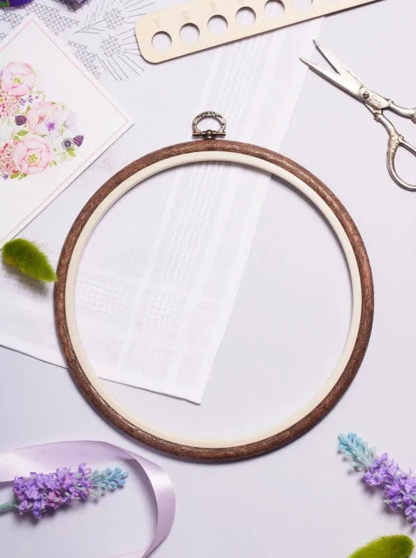 Round Flexi Hoop by Nurge 230-1 Woodgrain