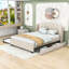 Advit Harless Queen Size Upholstered Platform Bed with Wingback Headboard and Twin Trundle-1627293596
