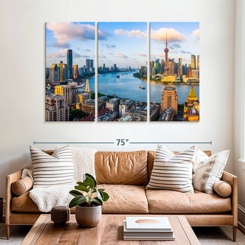 Tergel Shanghai Sunset Skyline, 42" H x 65" W