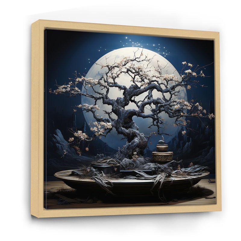 «White Bonsai Serenade 1», art mural blanc, H 30 po x l 30 po, Brun