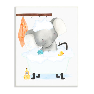 Toile tendue en caoutchouc pour enfants, éléphant