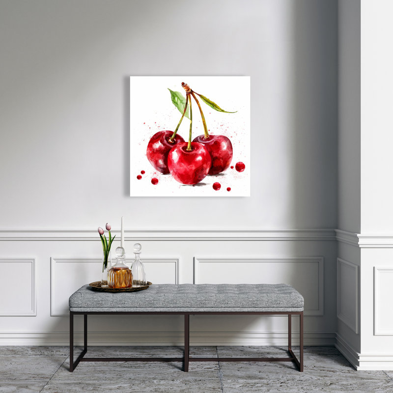 Cherries - Pink Canvas Art for Stylish Home Decor