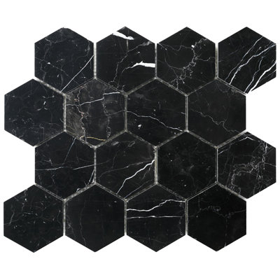 3" x 3" Marble Honeycomb Mosaic Wall & Floor Tile