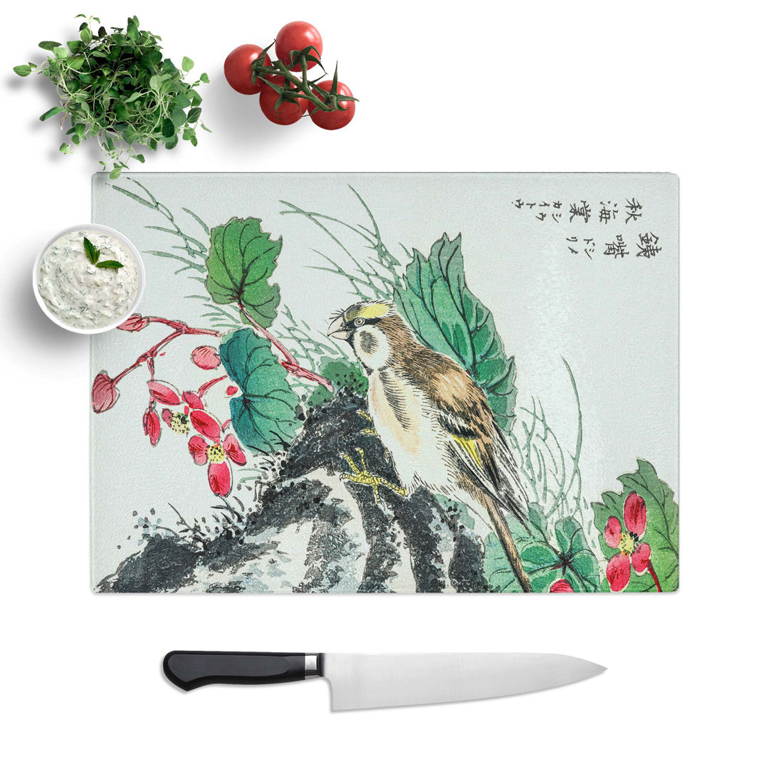 Glass Japanese Hawfinch by Numata Kashu Chopping Board