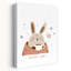 Cozy Bunny Coffee Abstract Contemporary Rabbit Winter Forest Wall Art Print by Mathieu - Wrapped Canvas Print-1865184604